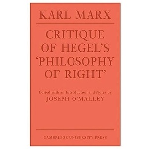 Critique of Hegel's 'Philosophy Of Right' | Karl Marx (ISBN: 9780521292115)