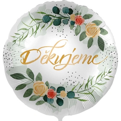 Party Deco Foliový balonek Děkujeme CZ 43 cm