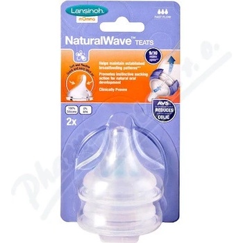 Lansinoh savička NaturalWave rychlý průtok 2 ks transparentní