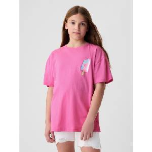 GAP Бебешка памучна тениска GAP GAP | Rozov | Момичешки | 128/134