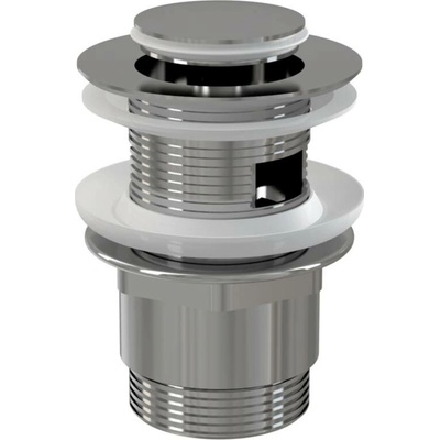 Alcaplast - A39 - Výpust umyvadlová CLICK/CLACK G 5/4" s přepadem, malá zátka, kov, chrom-lesk – Hledejceny.cz
