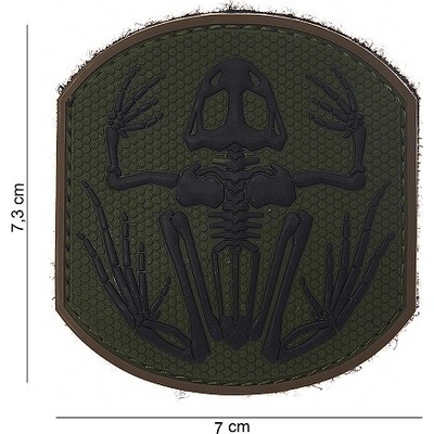 EMERSONGEAR Nášivka FROG - VELCRO, 3D PVC - Černá