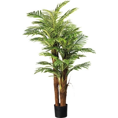 Umelá palma areka s kokosovým kmeňom 160 cm v plastovom kvetináči so zeminou 19x17 cm