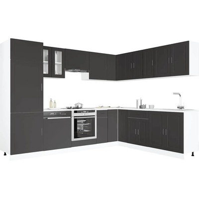 vidaXL Комплект кухненски шкафове от 14 части Porto, инженерно дърво (3314992)