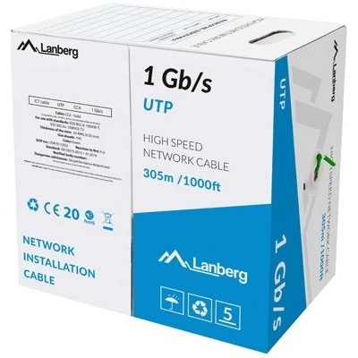 LANBERG KABEL LAN UTP 1GB/S 305M DRÁT CCA