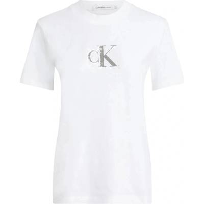 Calvin klein jeans Тениска Calvin Klein Jeans Sequin short sleeve T-shirt - White