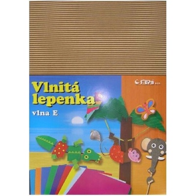Barevná vlnitá lepenka B4 10ks přírodní