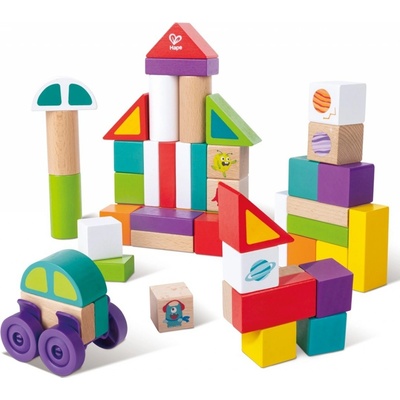 Hape Dřevěné kostky - Příšerky z vesmíru