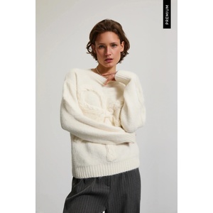Moodo Пуловер oversize бял Moodo Moodo | Byal | ЖЕНИ | XS
