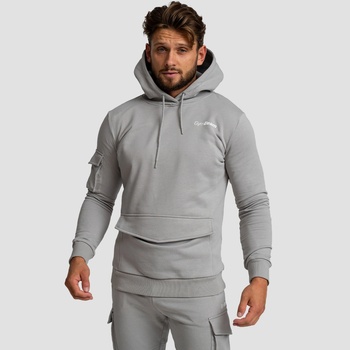 GymBeam Мъжки суичър TRN Hoodie Grey XXL
