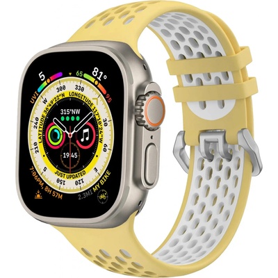 Cubenest Silicone Sport Band YELLOW with White (42-49mm) 6974699970903