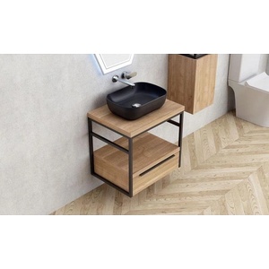 Inter Ceramic Мебел за баня с метална рамка 60 см, конзолна (плот/рафт/шкаф) (icp 6056-039 КОМО)