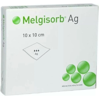 Melgisorb Ag Krytí absorpční alginátové sterilní 10 x 10cm 10 ks