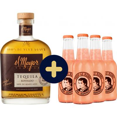 El Mayor Reposado + 4 x Thomas Henry Grapefruit zdarma (set 1 x 0,7 l, 4 x 0,2 l)