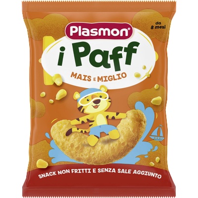 Plasmon Паф хрупанки царевица и просо 8м+ 15г