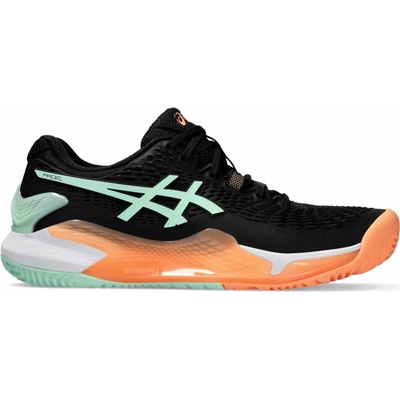 Asics GEL-RESOLUTION 9 čierna svetlo zelená lososová