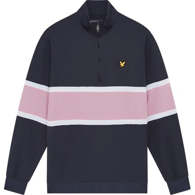 Lyle and Scott Яке Lyle and Scott Men's Colour Block Quarter-Zip Performance Golf Jacket - Dark Navy/Lav