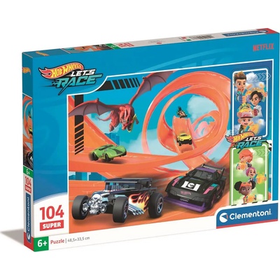 Clementoni - Puzzle Hot Wheels 104 pieces - 100 piese