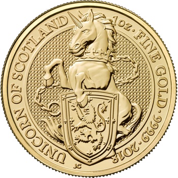 Royal Mint Zlatá minca Unicorn Queens Beasts 2018 1 oz