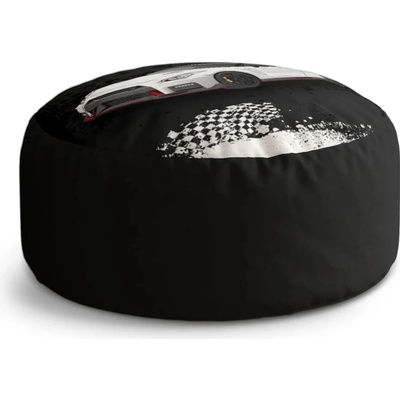 Sablio Okrúhly taburet Circle Nissan GTR 35 Černý: 38x48 cm