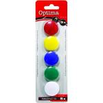 OPTIMA Магнит за маса optima 25 мм 5 броя смесен цвят 22451 (22451)