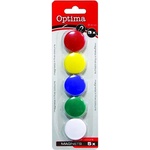 OPTIMA Магнит за маса optima 25 мм 5 броя смесен цвят 22451 (22451)