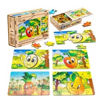 PuzzleOK Wooden Puzzle 4in1 Fruit