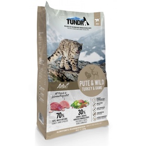 TUNDRA Adult Cat - висококачествена храна за пораснали котки от всички породи, БЕЗ ЗЪРНО, с пуйка и дивеч, Боровинки, Моркови и Ябълки - 3, 8 гр, Германия - 17233