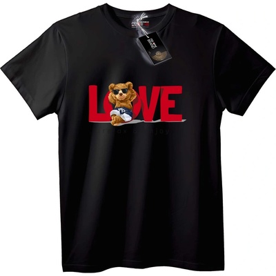 NOONEBRAND Тениска Обичащо Мече - XL, Black