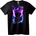 NOONEBRAND Тениска с неонов аниме нинджа - 6XL, Black