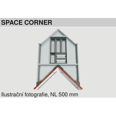 Příborník BLUM ORGA-LINE sada misek pro Space Corner 650 mm ZSI.500BI3E