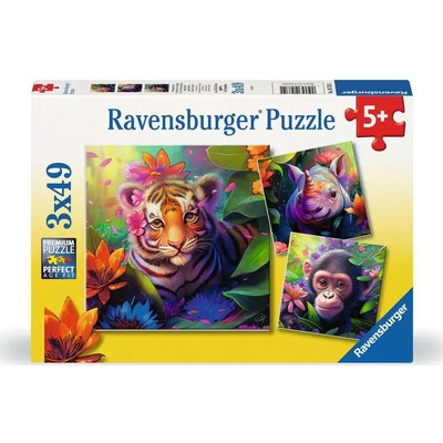 Ravensburger - Puzzle 3x49 Jungle Babies - 40 - 99 piese