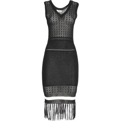 Influencer Плетена рокля 'Pointelle' черно, размер M