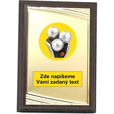 VIZINGR Pétanque plaketa H122-G231.01-L419 H122-G231.01-L419/15 cm
