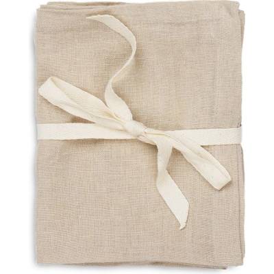 Ferm Living Lněné ubrousky Linen Natural – set 2ks krémová barva textil