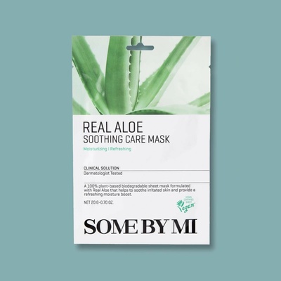 Some By Mi Real Aloe Soothing Care Mask Upokojujúca plátienková maska 20 g