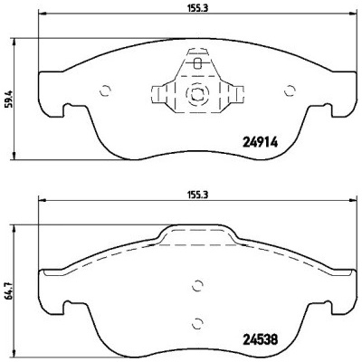 Sada brzdových destiček Brembo P68050