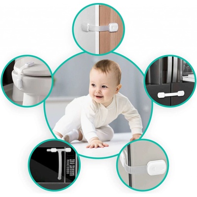 Ricokids Bezpečnostní zařízení pro otevírání skříněk 798100 6 ks bílá