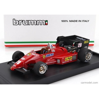 Brumm Ferrari F14 N 28 Belgium Gp 1984 Rene Arnoux Červená Černá 1:43