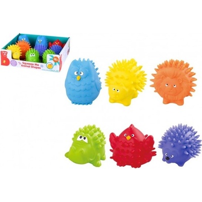 Teddies Míček zvířátko mačkací guma 6 8cm 9ks