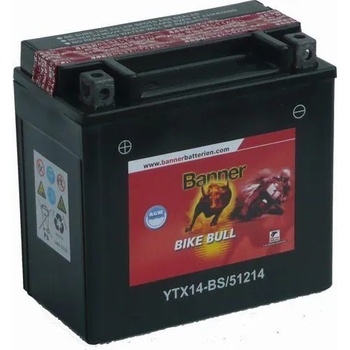 Image 1 of Banner Bike Bull AGM 12V 12Ah left+ YTX14-BS (512 14)