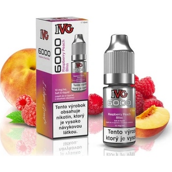 IVG 6000 Salt Raspberry Peach Bliss 10 ml 10 mg