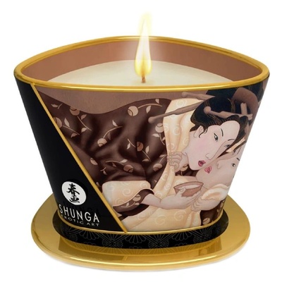 Shunga Стимулираща либидото масажна свещ Shunga Warm Chocolate (170 ml)