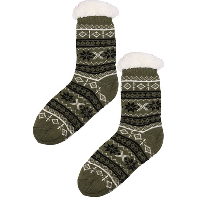 Pesail Snowy green huňaté ponožky baránok MC 113 khaki