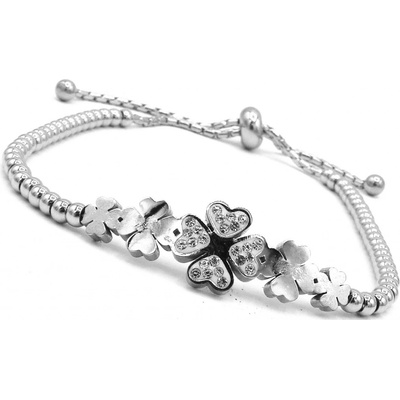 Steel Jewelry náramek z chirurgické oceli dámský čtyřlístek NR230940