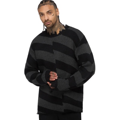 KILLSTAR пуловер унисекс KILLSTAR - ShadowJacquard mark - Black/Dark Grey - KSRA014488