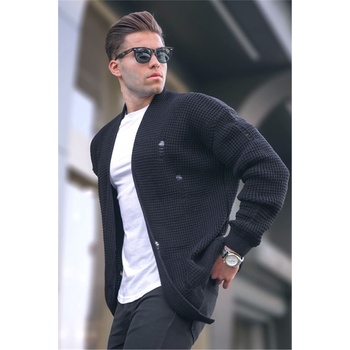 Madmext Мъжка плетена жилетка 6309 - Черна #362277 (362277_Черно)