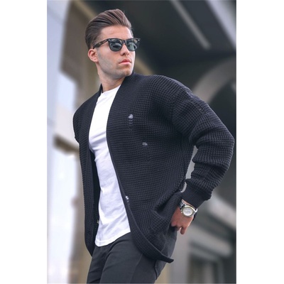 Madmext Мъжка плетена жилетка 6309 - Черна #362277 (362277_Черно)