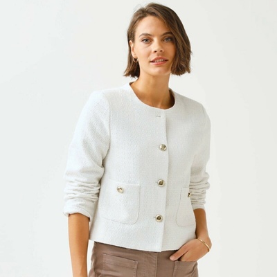 Krátké tvídové sako režná – Hledejceny.cz