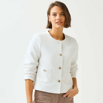 Krátké tvídové sako režná